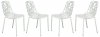 Devon Set of 4 Indoor/Outdoor Chairs DC23W in White - LeisureMod