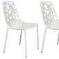 Devon Set of 4 Indoor/Outdoor Chairs DC23W in White - LeisureMod