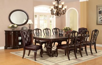 CM3319T Bellagio Dining Table in Brown Cherry w/Options [FADS-CM3319T Bellagio]