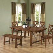 103991 Lawson Dining Table in Rustic Oak Finish by Coaster