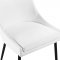 Viscount Dining Chair 3809 Set of 2 White Fabric by Modway