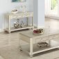 F6372 3Pc Coffee Table & End Table Set in Champagne by Poundex