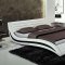 213 White Leatherette Upholstered Bed