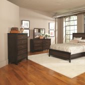 202301 Conway Bedroom by Coaster in Brown & Black w/Options