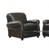 Dark Brown Leather Living Room Set