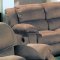 Saddle Microfiber Stylish Living Room w/Recliner Seats