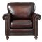 Hampton Sofa & Loveseat Set Leather Italia in Brown w/Options