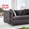 Scarlett Sofa 663 in Grey Velvet Fabric by Meridian w/Options