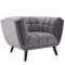 Bestow Sofa in Gray Velvet Fabric by Modway w/Options