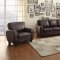 Rubin Sofa & Loveseat Set 9734DB by Homelegance in Dark Brown