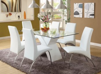 CM8370WH-T Wailoa Dining Room 7Pc Set in White [FADS-CM8370WH-T Wailoa White]