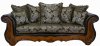 Multi-Tone Fabric Traditional Sofa & Loveseat Set w/Options