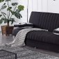 Kentucky Sofa Bed Convertible in Black Fabric by Empire