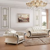 Apolo Sofa in Pearl Leather by ESF w/Options