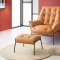 Zusa Accent Chair & Ottoman AC02379 Sandstone Leather by Acme