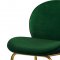 Paris Counter Stool 787 Set of 2 Green Velvet Fabric by Meridian