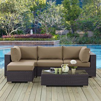 Convene Outdoor Patio Sectional Set 5Pc EEI-2172 by Modway