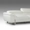 Highline Sofa Set 3Pc in Snow White Full Leather by VIG