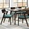 Jarmen 7Pc Dining Set 122521 in Medium Brown & Teal by Coaster