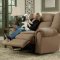 Tan Padded Micro Suede Traditional Recliner