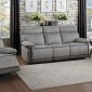 Barilotto Power Recliner Sofa 9920RF in Gray by Homelegance