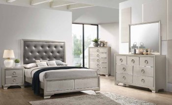 Salford 5Pc Bedroom Set 222721 in Silver by Coaster w/Options [CRBS-222721-Salford]