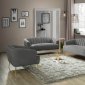 Tori Sofa 657 in Grey Velvet Fabric by Meridian w/Options