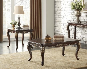 Croydon Coffee & 2 End Table 9815-30 - Dark Cherry - Homelegance [HECT-9815-30-Croydon]