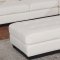 Opal Sectional Sofa in White Bonded Leather Match