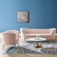 Opportunity Sofa in Pink Velvet Fabric by Modway w/Options