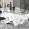 D2003DT Dining Table in White by Global w/Optional D6664 Chairs