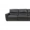 Sloan Power Motion Sectional Sofa Dark Gray Leather by Beverly