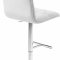 Contempo Bar Stool 711 Set of 4 White Velvet Fabric by Meridian