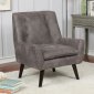 Ellery Set of 2 Accent Chairs CM-AC6925LBR in Dark Brown Fabric