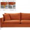 Naomi Sofa 633 in Cognac Velvet Fabric by Meridian w/Options