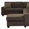 Provence Sectional Sofa 501686 in Brown Fabric by Coaster