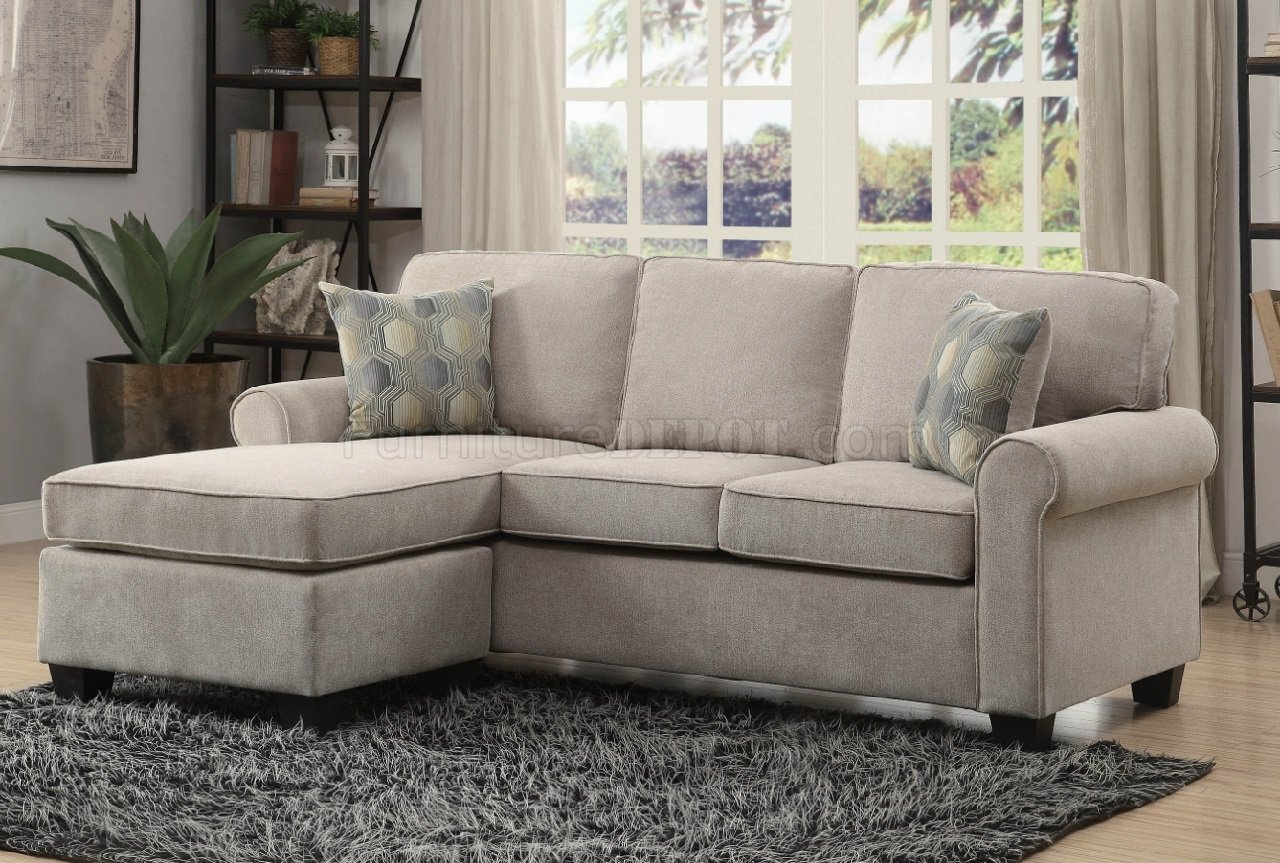 Clumber Sectional Sofa 9967-3SC in Sand Fabric by Homelegance