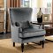 Manuela Sofa CM6145GY in Gray Flannelette Fabric w/Options