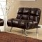 CM2909 Duncan Sofa Bed in Dark Brown Leather-Like Fabric