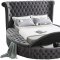 Luxus Velvet Bed in Grey by Meridian w/Options