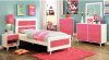 Alivia CM7850PK 4Pc Kids Bedroom Set in White/Pink w/Options