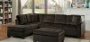 Emilio Sectional Sofa 8367CH in Chocolate Fabric by Homelegance