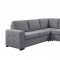 Nardo Sleeper Sectional Sofa 55545 in Gray Fabric by Acme