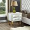 Gigi Side Table 820 in White Glass by Meridian