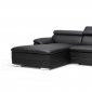 Franklin Sectional Sofa Black Faux Leather - Wholesale Interiors