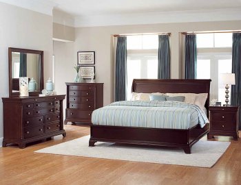 Inglewood Bedroom 1402LP in Cherry by Homelegance w/Options [HEBS-1402LP Inglewood]