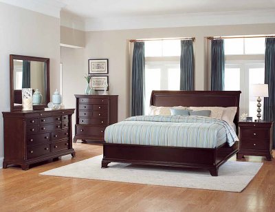 Inglewood Bedroom 1402LP in Cherry by Homelegance w/Options