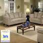 Sienna Mocha Microfiber Contemporary Sofa & Loveseat Set