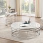 Brassica Coffee & 2 End Table 3608SV-01XL - Silver - Homelegance