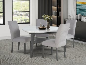 D8192DT Dining Room Set by Global w/Triangle Marble Top Table [GFDS-D8192DT]